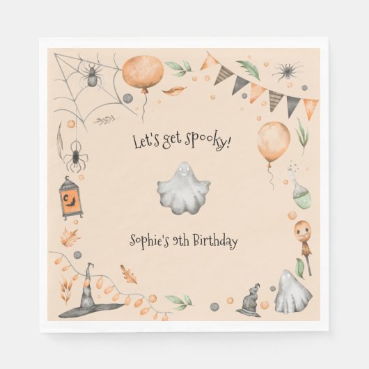 Serviette En Papier Soyons éffrayants ! Parti anniversaire de enfant S (Devant)