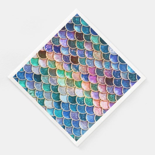 Serviette En Papier Soyons sirènes - Parties scintillant de sirène - É (Coin)