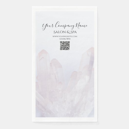 Serviette En Papier Spa de salon de cristaux violets pâles (Devant)