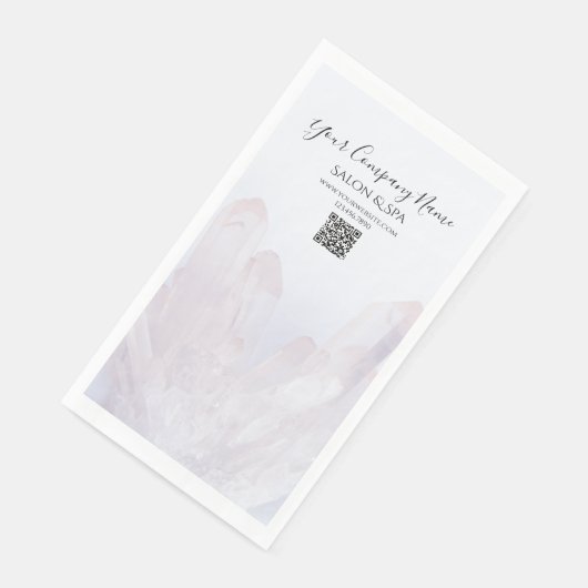 Serviette En Papier Spa de salon de cristaux violets pâles (Coin)