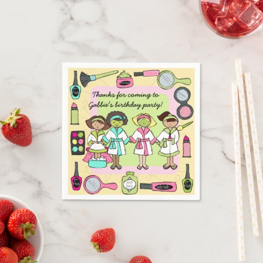 Serviette En Papier Spa Filles Jour Anniversaire Papier serviettes (En situation)