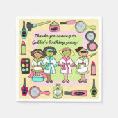 Serviette En Papier Spa Filles Jour Anniversaire Papier serviettes (Devant)