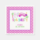 Serviette En Papier Spa Party Napkin - WH - Personnalisé (Devant)