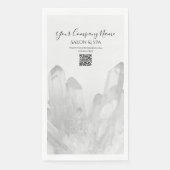 Serviette En Papier Spa salon de cristaux noirs et blancs (Devant)