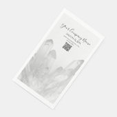 Serviette En Papier Spa salon de cristaux noirs et blancs (Coin)