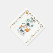 Serviette En Papier Space Adventure 2nd Birthday | Outer Space Party (Coin)