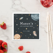 Serviette En Papier Space Adventure Playful Kids Birthday Party (En situation)