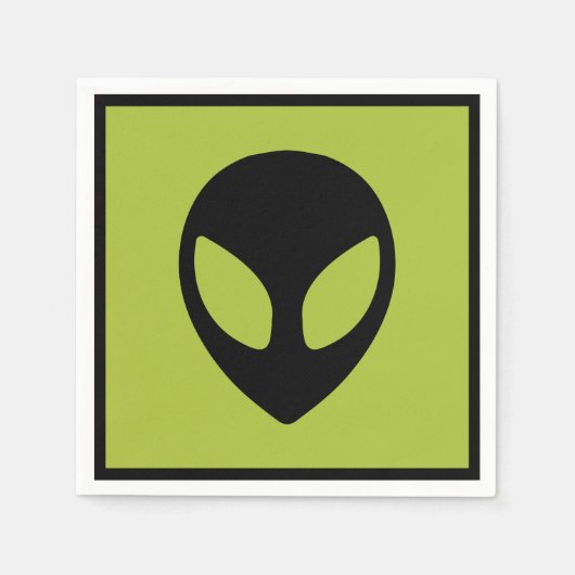 Serviette En Papier Space Alien Sci Fi Extraterrestrial Cocktail (Devant)