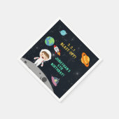 Serviette En Papier Space Astronaut Birthday Party-Blast Off Design" (Coin)