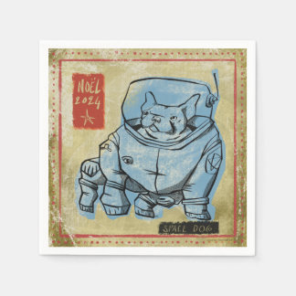 Serviette En Papier Space dog