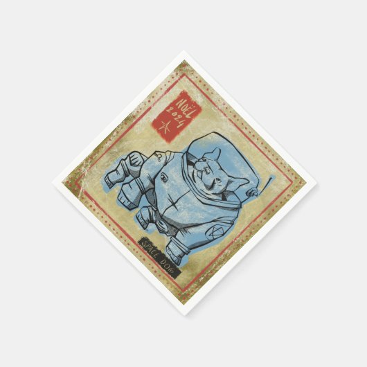 Serviette En Papier Space dog (Coin)