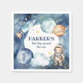 Serviette En Papier Space Galaxy Premier voyage autour du soleil Anniv (Devant)