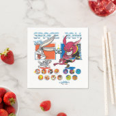 Serviette En Papier SPACE JAM™ TUNE SQUAD™ VS Monstars Roster Graphic (En situation)