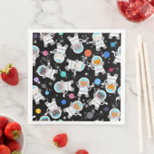 Serviette En Papier Space Kittens Chat Astronaut Motif mignon (En situation)
