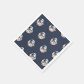 Serviette En Papier Space Man Rocket Ship Moon Anniversaire (Coin)