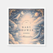 Serviette En Papier Space Ocean Whales Baby Shower (Devant)