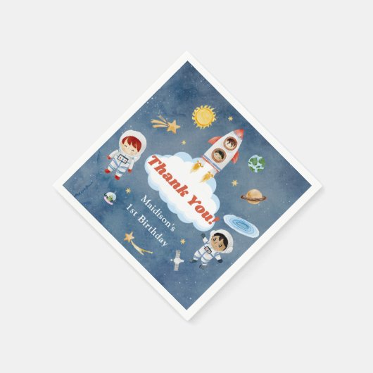 Serviette En Papier Space Rocket Planètes Papier Plaques (Coin)