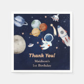 Serviette En Papier Space Rocket Planètes Papier Plaques (Devant)