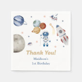 Serviette En Papier Space Rocket Planètes Papier Plaques (Devant)