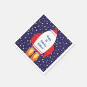 Serviette En Papier Space Rocket Star Navire 1ère fête d'anniversaire  (Coin)
