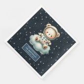 Serviette En Papier Space Teddy Bear Astronaut Napkins Garçon Annivers (Coin)