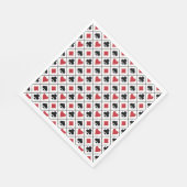 Serviette En Papier Spade, diamond, heart  & club playing card pattern (Coin)