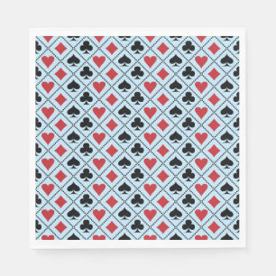 Serviette En Papier Spade, diamond, heart &club playing card pattern
