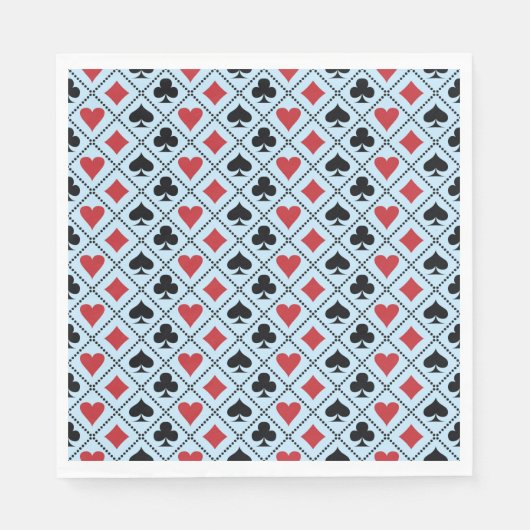 Serviette En Papier Spade, diamond, heart &club playing card pattern (Devant)