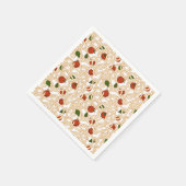 Serviette En Papier Spaghetti pâtes nourriture italienne avec tomate (Coin)