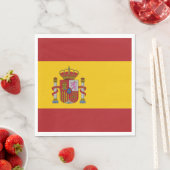 Serviette En Papier Spain Flag (En situation)