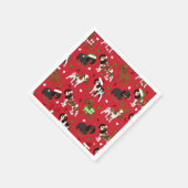Serviette En Papier Spaniel de Christmas (Coin)