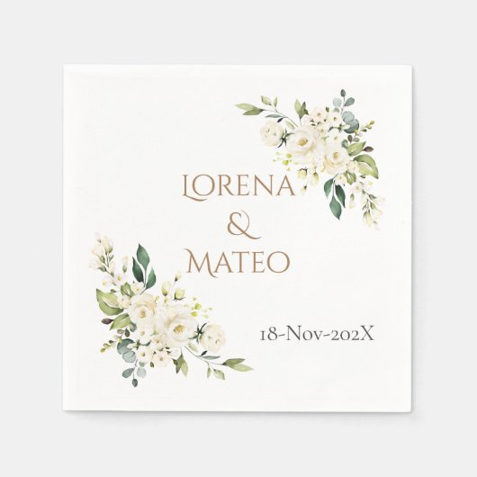 Serviette En Papier Spanish Boho Wedding Napkins (Devant)