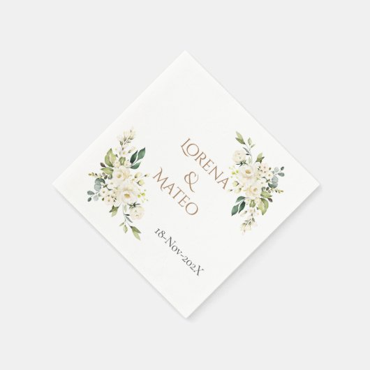 Serviette En Papier Spanish Boho Wedding Napkins (Coin)