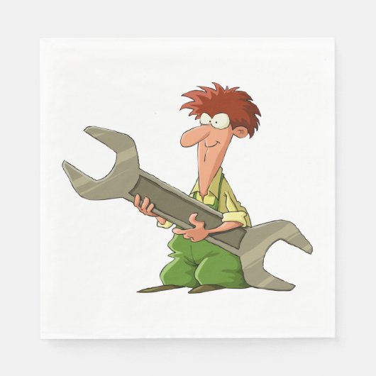 Serviette En Papier Spanner géant mécanique (Devant)