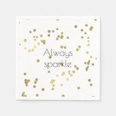 Serviette En Papier Sparkle Gold Confetti (Devant)