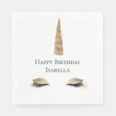 Serviette En Papier Sparkle Gold Glam Unicorn (Devant)