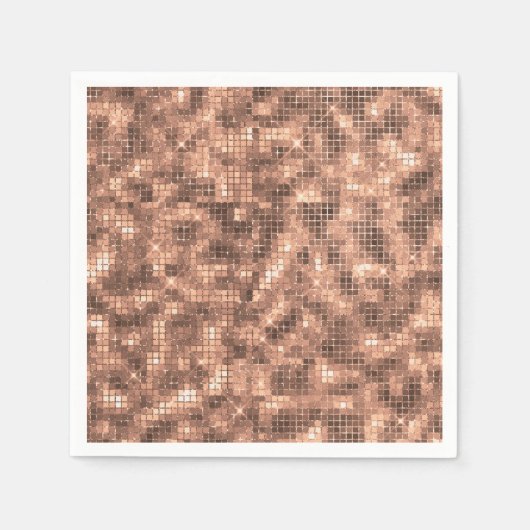 Serviette En Papier Sparkle Gold Luxe Sparkle Girly Sequins Party (Devant)