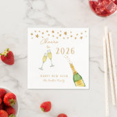 Serviette En Papier Sparkling Champagne Cheers to New Year Party (En situation)