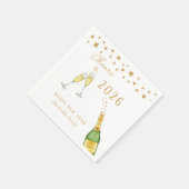 Serviette En Papier Sparkling Champagne Cheers to New Year Party (Coin)