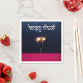 Serviette En Papier Sparkling Happy Diwali - Papier Napkin (En situation)
