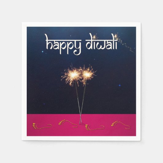 Serviette En Papier Sparkling Happy Diwali - Papier Napkin (Devant)