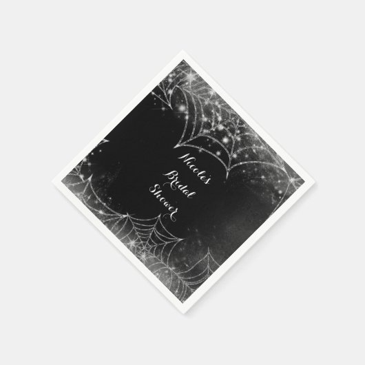 Serviette En Papier Sparkling Spiderwebs Halloween Party (Coin)