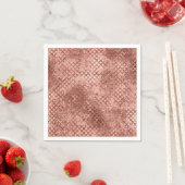 Serviette En Papier Sparkly Rose Gold Circles Rose luxe étincelant (En situation)
