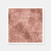 Serviette En Papier Sparkly Rose Gold Circles Rose luxe étincelant (Devant)