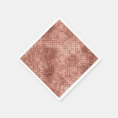 Serviette En Papier Sparkly Rose Gold Circles Rose luxe étincelant (Coin)