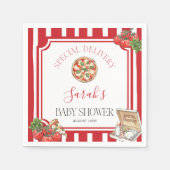 Serviette En Papier Special Delivery Italian Baby Shower  (Devant)
