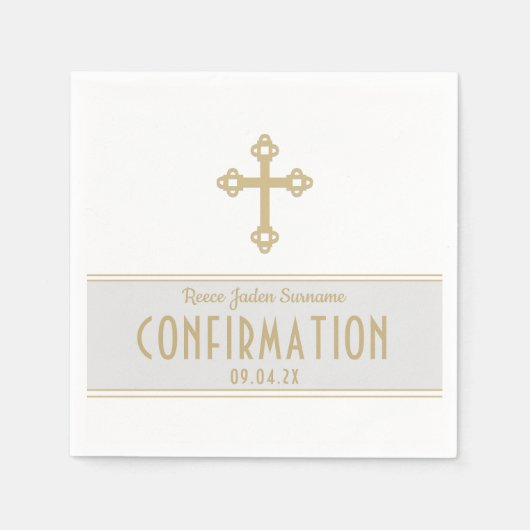 Serviette En Papier Spécial ! Serviettes de partie de confirmation per (Devant)