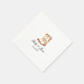 Serviette En Papier Spécial Western Dark Brown Mariage (Coin)