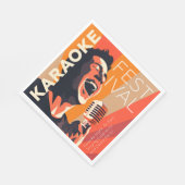 Serviette En Papier Spectacle du Karaoke (Coin)