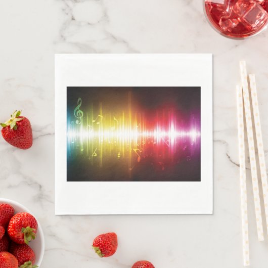 Serviette En Papier Spectre musical Soundwave Vibrant Audio Visualizer (En situation)